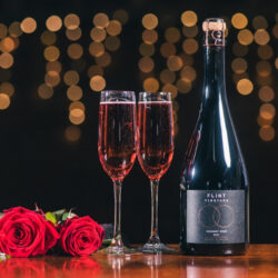 Glasses of Flint Vineyard Charmat Rosé