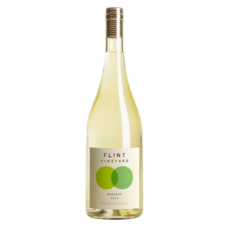 A bottle of Flint Vineyard Bacchus 2025, an English White Wine