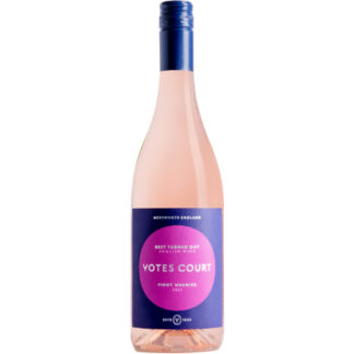 A pink bottle of Yotes Court Rosé