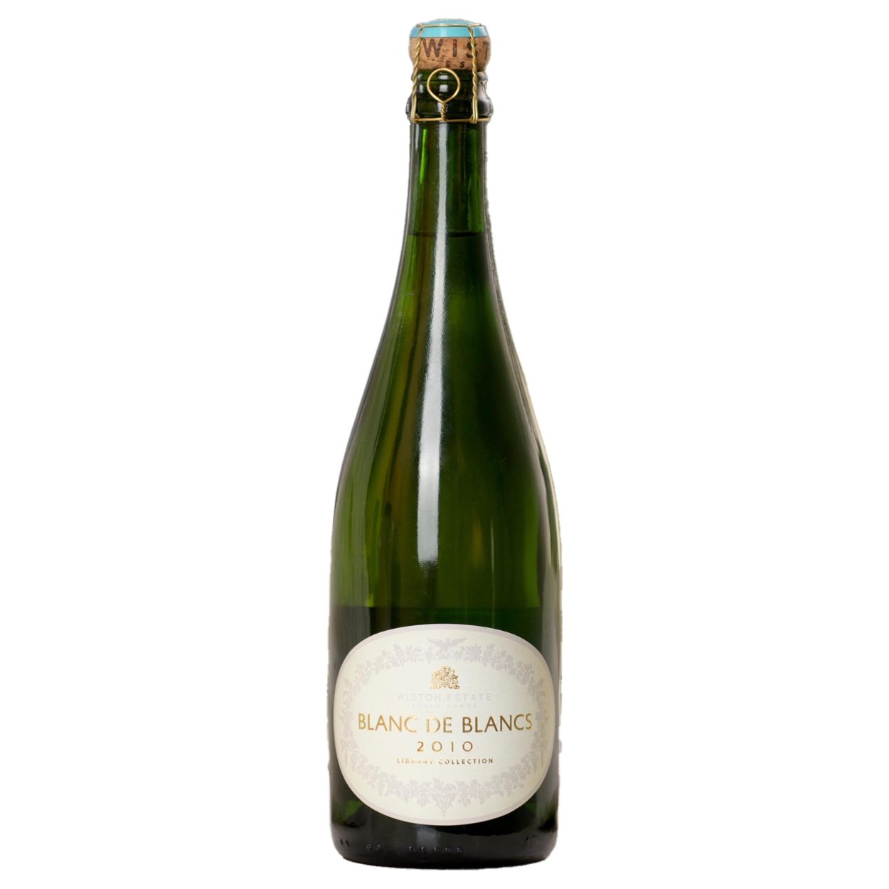A bottle of Wiston Estate Blanc de Blancs 2010, English Sparkling Wine