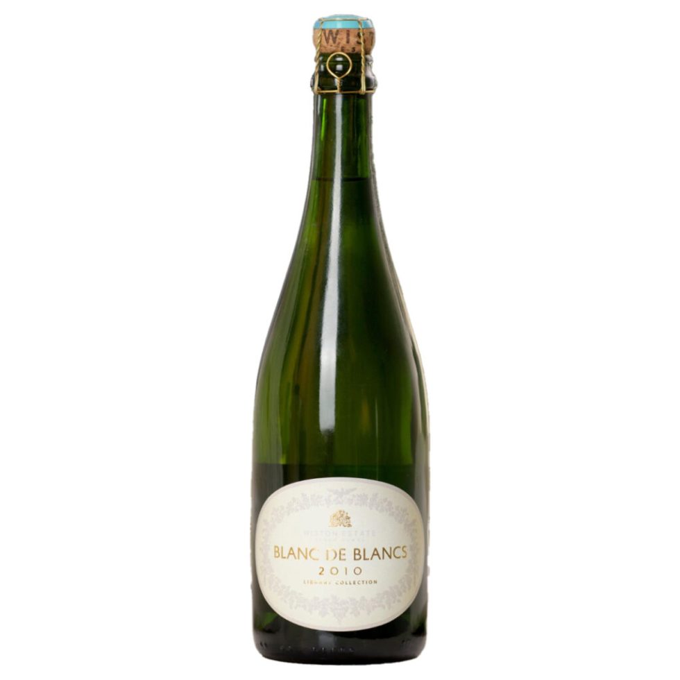 A bottle of Wiston Estate Blanc de Blancs 2010, English Sparkling Wine