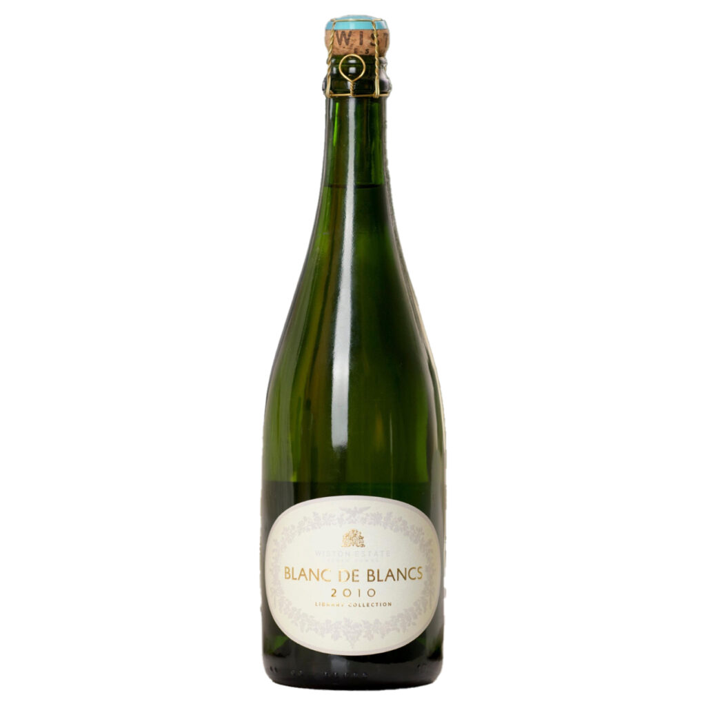 A bottle of Wiston Estate Blanc de Blancs 2010, English Sparkling Wine