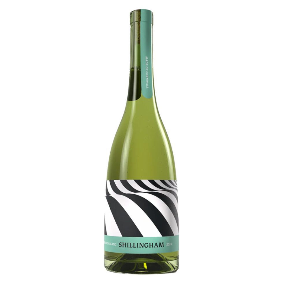 A bottle of Shillingham Vineyard Sauvingon Blanc 2024, an English White Wine