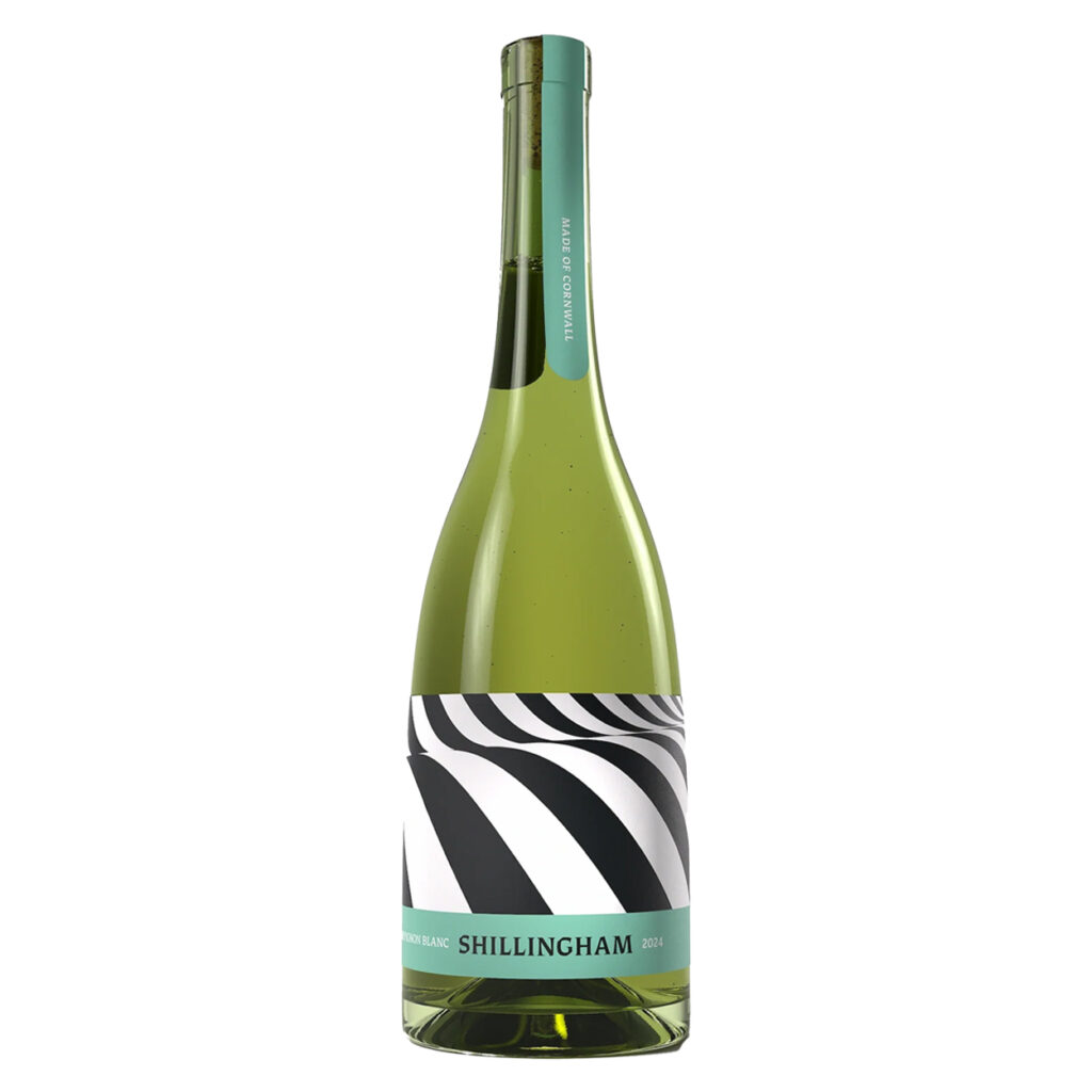 A bottle of Shillingham Vineyard Sauvingon Blanc 2024, an English White Wine