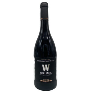 A bottle of Williams Family Wines Pinot Noir Precoce 2024, an English Red Wine