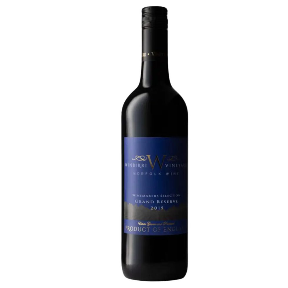 A bottle of Winbirri Grand Reserve 2015, an English Red Wine