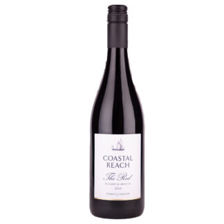 A bottle of Coastal Reach The Red 2024, an English Red Wine