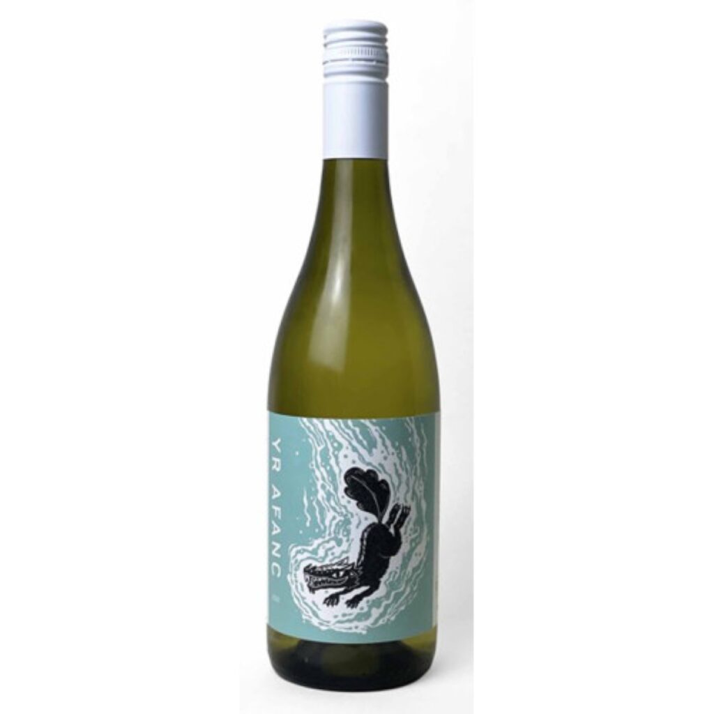 A bottle of The Dell Vineyard Yr Afanc 2025,. a Welsh White Wine