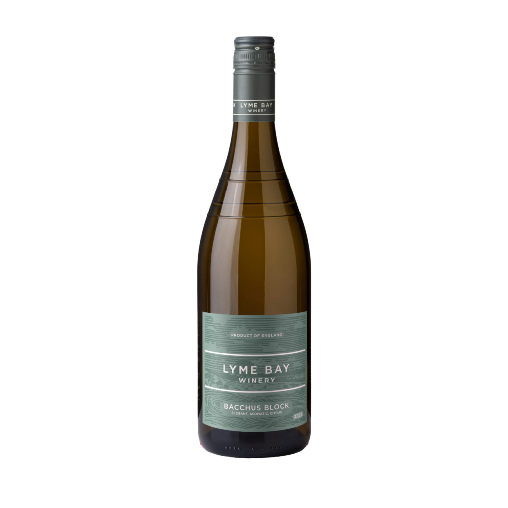 A bottle of Lyme Bay Bacchus Block 2025, an English White Wine