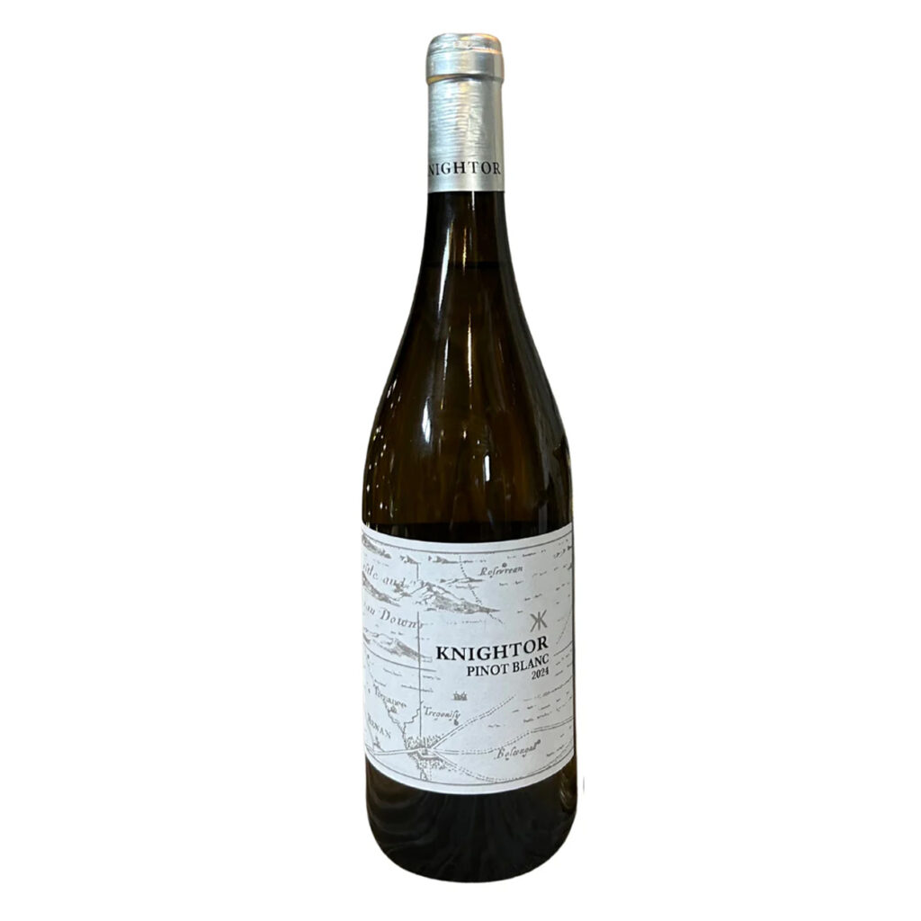 A bottle of Knightor Winery Pinot Blanc 2024, an English White Wine