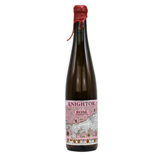 A bottle of Knightor Rosé Vermouth, an English Vermouth