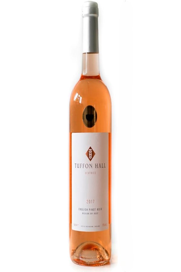 A bottle of Tuffon Hall Pinot Noir Beatrice 2025, an English Rosé Wine