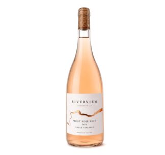 A bottle of Riverview Crouch Valley Pinot Noir Rosé 2025, a bottle of English Rosé Wine